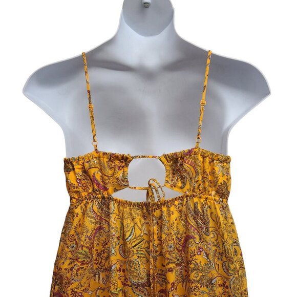 Goodthreads Sundress Womens M Floral Print Tiered Linen Blend Spaghetti … - Picture 4 of 8